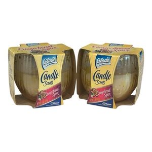 VTG 2001 Glade Candle Scents Christmas GINGERBREAD SPICE 4 Oz Lot of 2 NOS READ